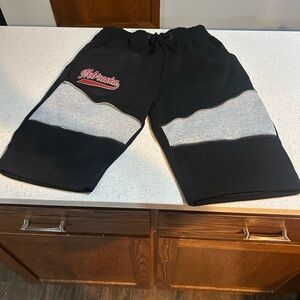 Nebraska Men's Athletic Shorts - Black and Gray